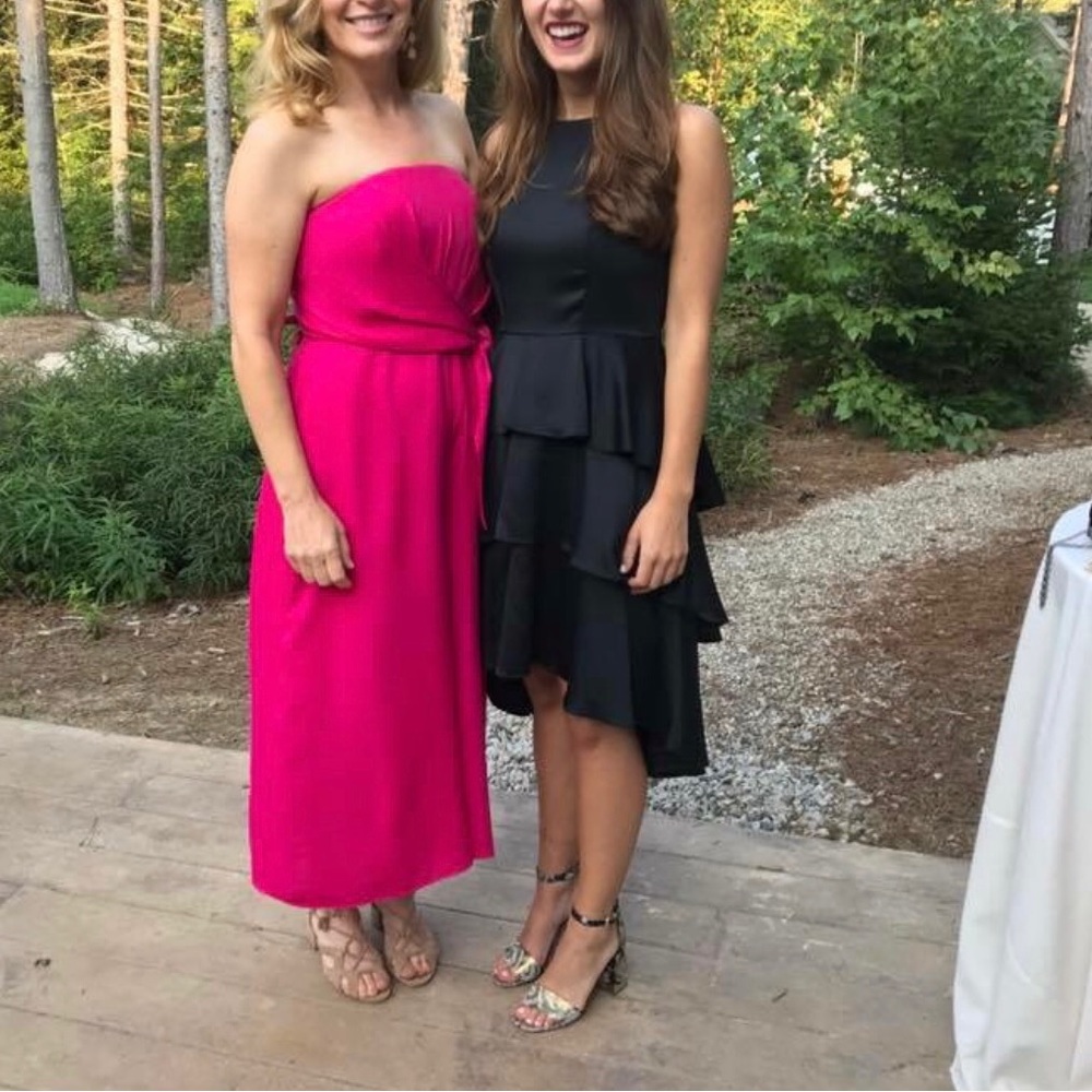 Aidan Tiered Satin Dress